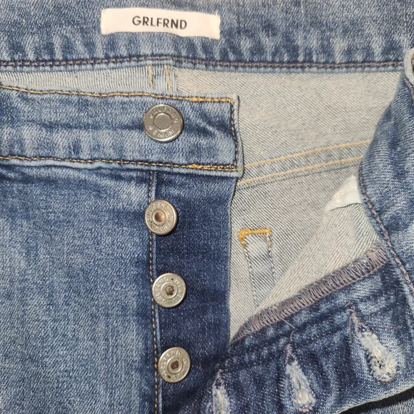 GRLFRND Natalia Jeans High Rise Split Hem Size 30 - Picture 3 of 9